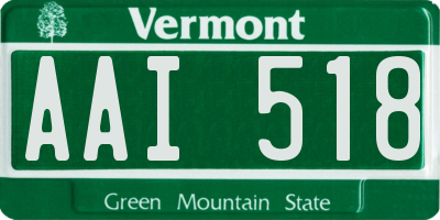 VT license plate AAI518