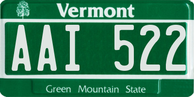 VT license plate AAI522