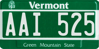 VT license plate AAI525