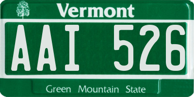 VT license plate AAI526