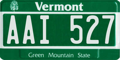 VT license plate AAI527