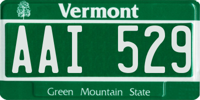 VT license plate AAI529