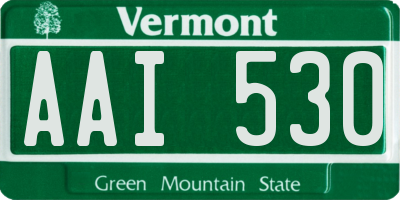 VT license plate AAI530