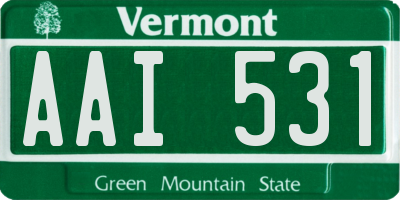 VT license plate AAI531