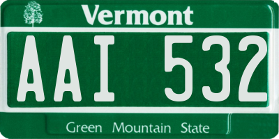 VT license plate AAI532