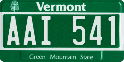 VT license plate AAI541
