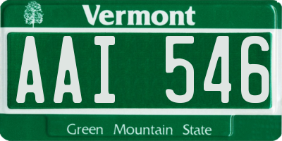 VT license plate AAI546