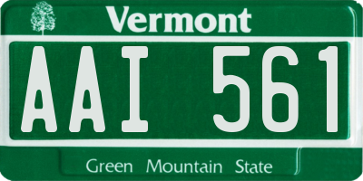 VT license plate AAI561