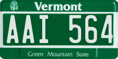 VT license plate AAI564
