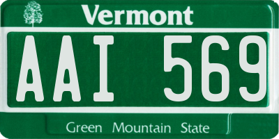 VT license plate AAI569