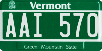 VT license plate AAI570