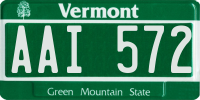 VT license plate AAI572