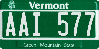 VT license plate AAI577