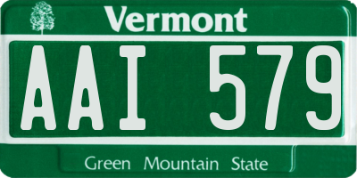 VT license plate AAI579