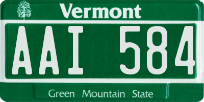 VT license plate AAI584