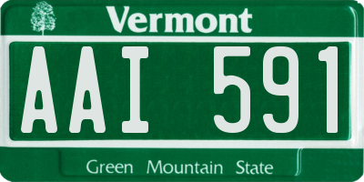 VT license plate AAI591