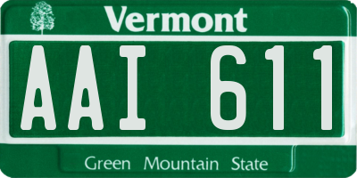 VT license plate AAI611