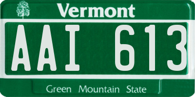VT license plate AAI613