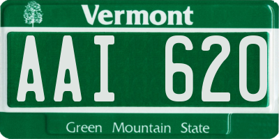 VT license plate AAI620