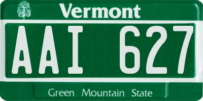VT license plate AAI627