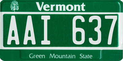 VT license plate AAI637