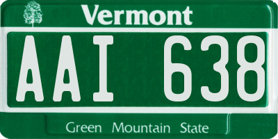 VT license plate AAI638