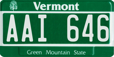 VT license plate AAI646