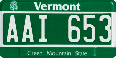 VT license plate AAI653
