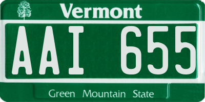 VT license plate AAI655