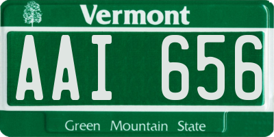 VT license plate AAI656