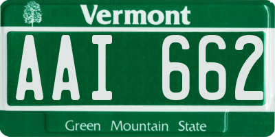 VT license plate AAI662