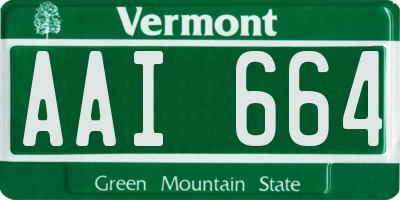 VT license plate AAI664