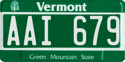 VT license plate AAI679