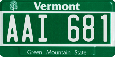 VT license plate AAI681