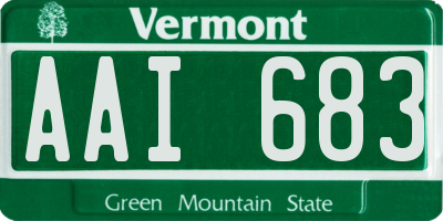 VT license plate AAI683