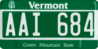 VT license plate AAI684