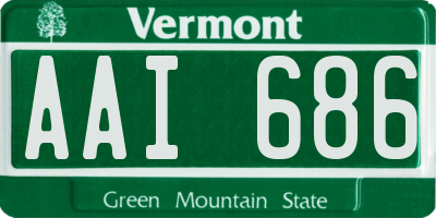 VT license plate AAI686