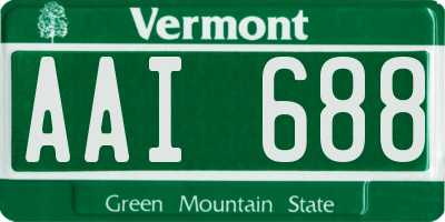 VT license plate AAI688