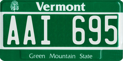 VT license plate AAI695
