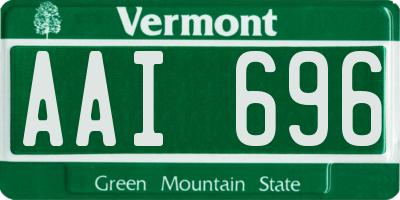 VT license plate AAI696
