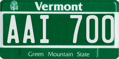 VT license plate AAI700