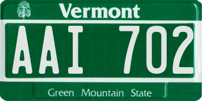 VT license plate AAI702