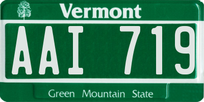 VT license plate AAI719