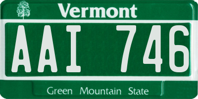 VT license plate AAI746