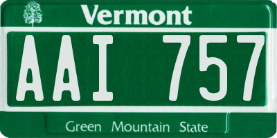 VT license plate AAI757