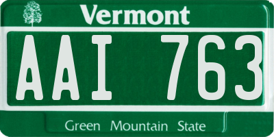 VT license plate AAI763