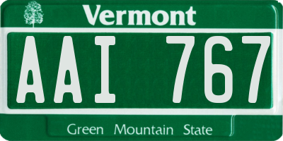 VT license plate AAI767
