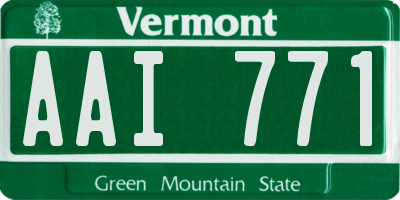 VT license plate AAI771