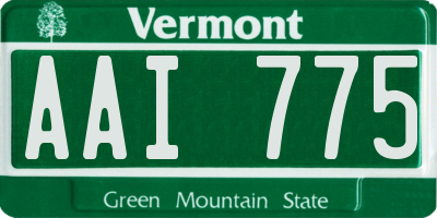 VT license plate AAI775