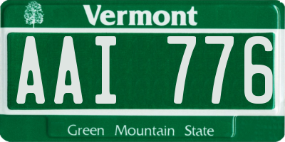 VT license plate AAI776